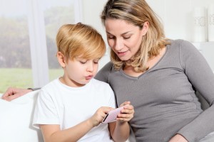 Mom-&-son-on-Phone