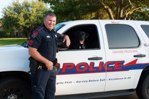 Marcel works with Katy ISD police to help detect illegal substances on campuses