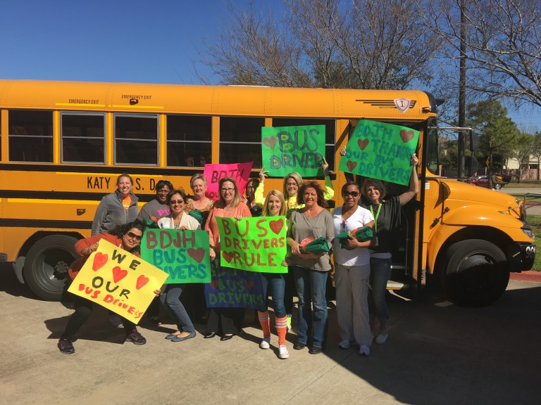 Beckendorff Junior High Celebrates School Bus Drivers Katy Texas