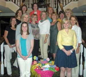 Katy Chi Omega Alumnae with Make-A-Wish Basket